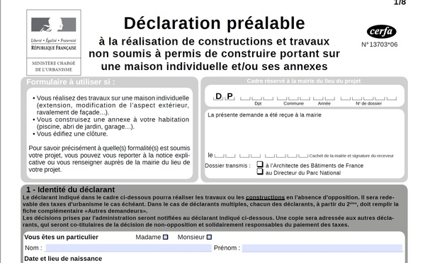 Nouveau CERFA