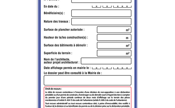 Panneau d'affichage